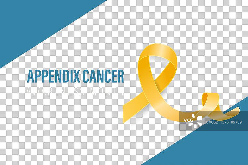 八月阑尾癌意识月横幅图片素材
