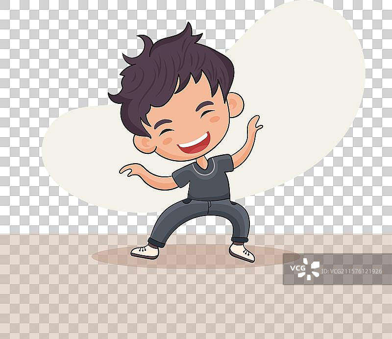 快乐可爱顽皮跳舞的孩子图片素材