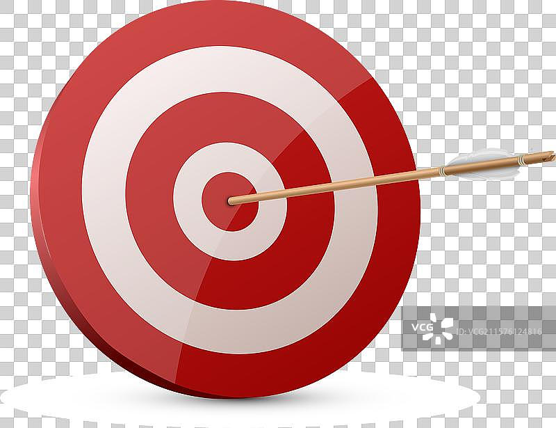 箭靶上箭矢正中靶心图片素材