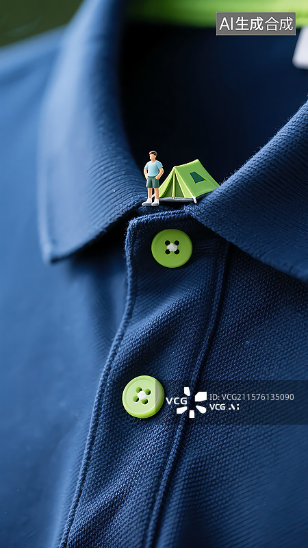 【AI数字艺术】衣领上的卡通人物夏天小暑节气壁纸图片素材