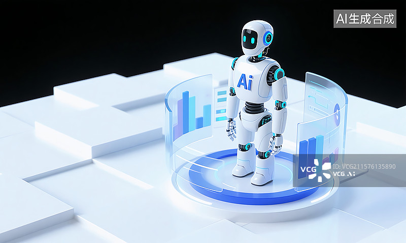 【AI数字艺术】人工智能机器人精灵科技图标图片素材