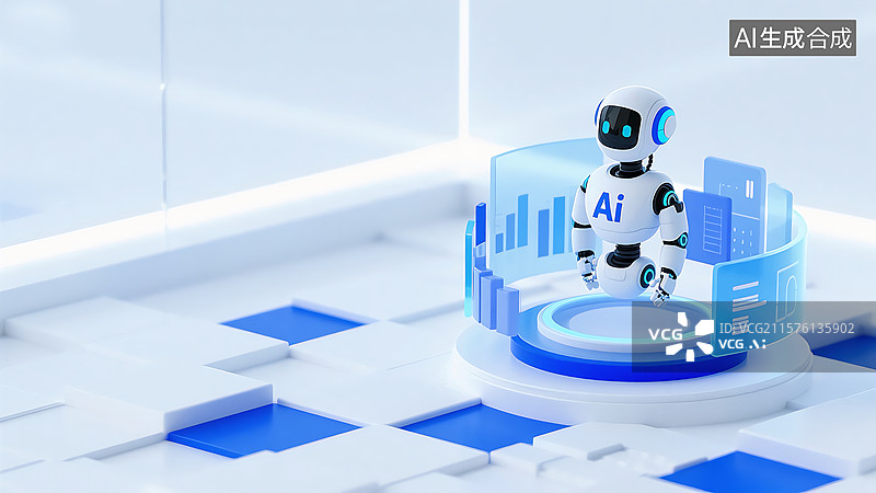 【AI数字艺术】人工智能机器人精灵科技图标图片素材