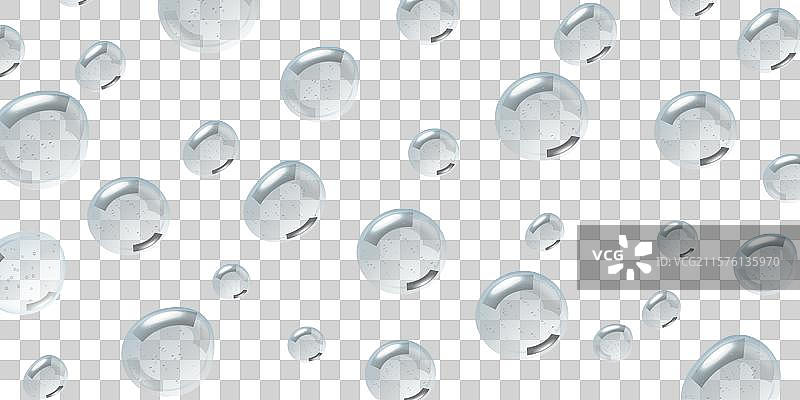 蓝色背景上的透明凝胶滴剂图片素材