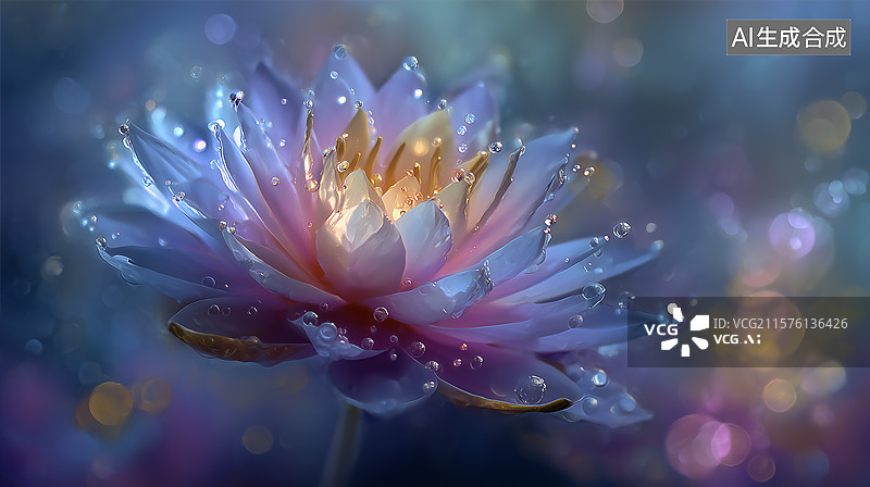 【AI数字艺术】超精细莲花奇幻艺术图片素材