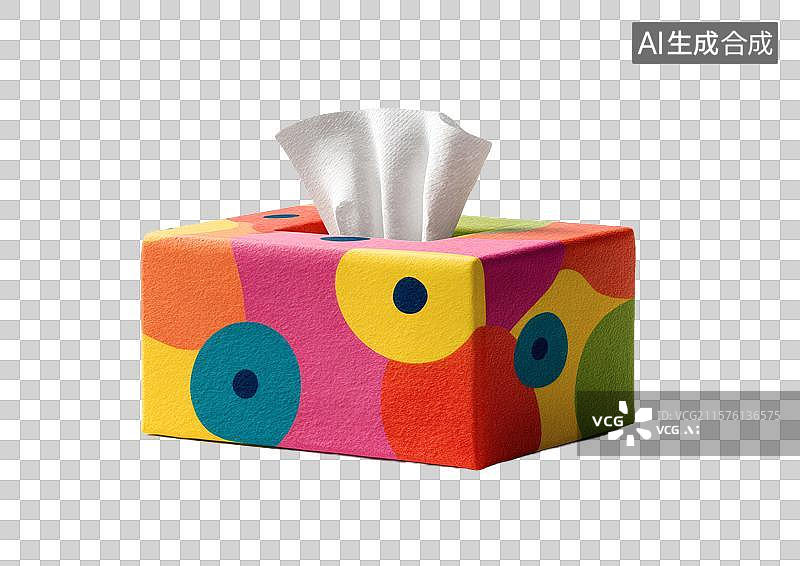 【AI数字艺术】【免抠png素材】彩色3D卡通纸巾盒图片素材