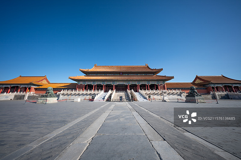 故宫太和门全景图图片素材