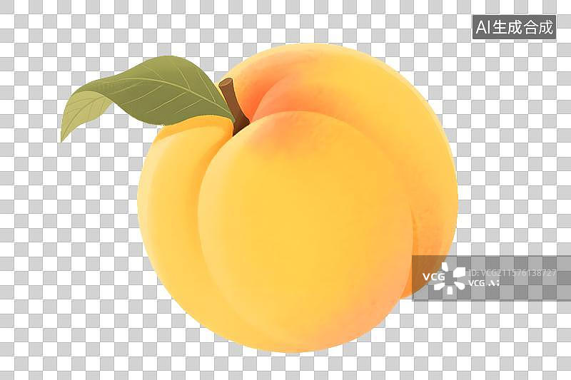 【AI数字艺术】黄桃插画免扣元素图片素材