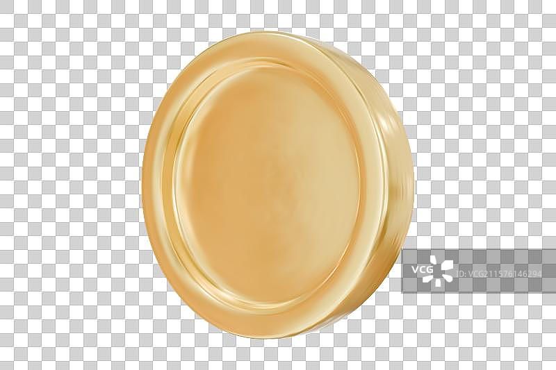 逼真的金色硬币，孤立的黄金货币图片素材