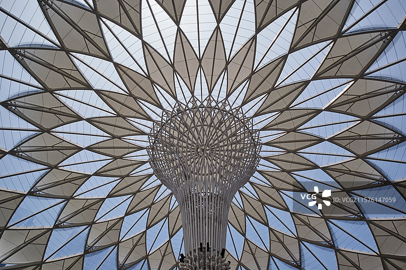 北京市昌平区北京超级合生汇建筑风景屋顶穹顶线条图片素材