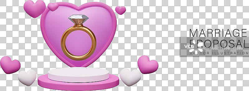 现实风格的求婚概念图片素材