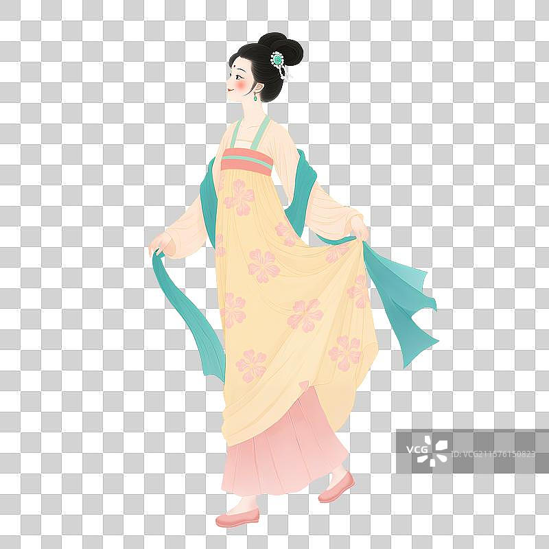 五十六民族手绘插画卡通人物汉族图片素材