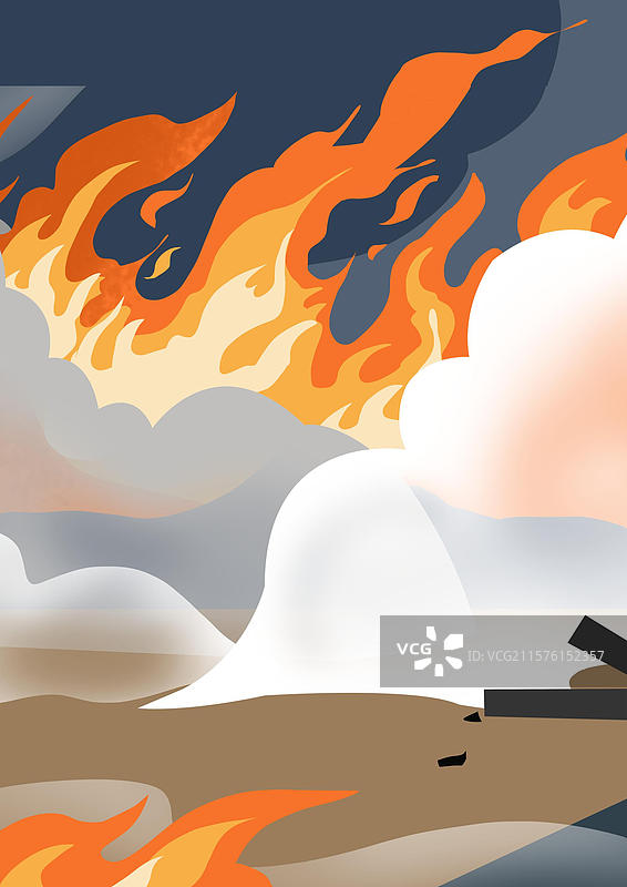 火灾现场图片素材