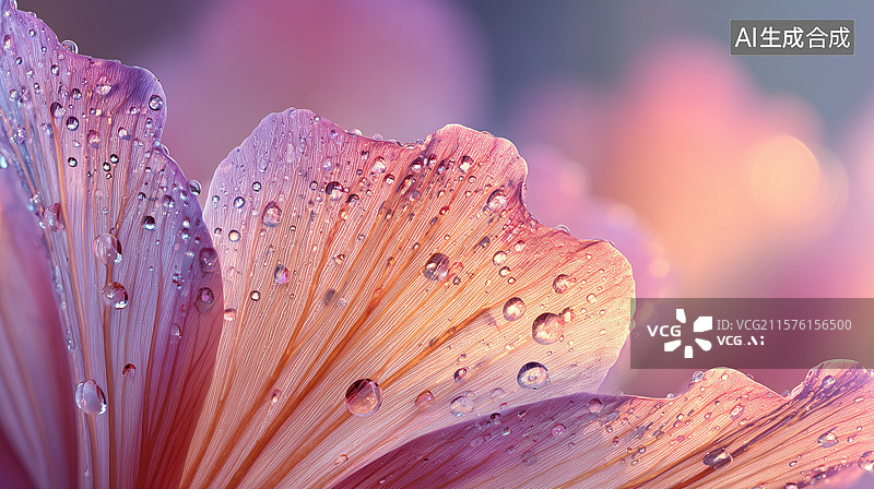 【AI数字艺术】微距花瓣透光摄影图片素材
