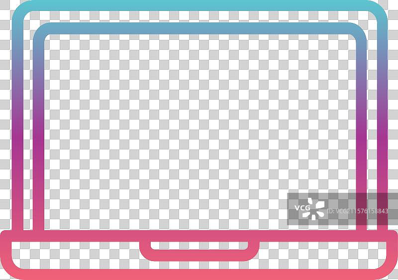 笔记本电脑线条渐变设计图片素材