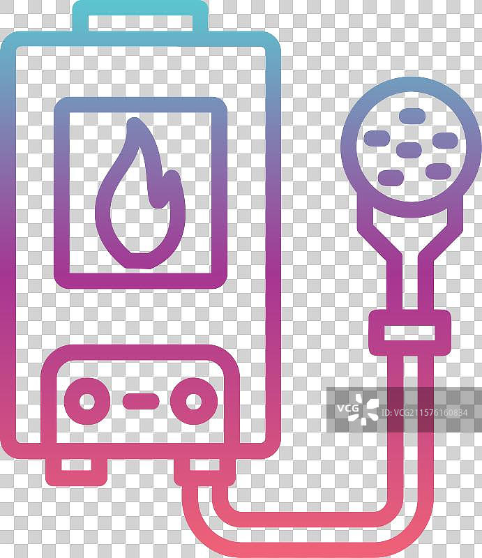 水加热器线性渐变设计图片素材