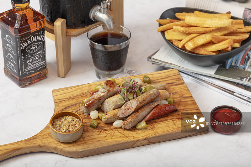 德式香肠火腿拼盘图片素材