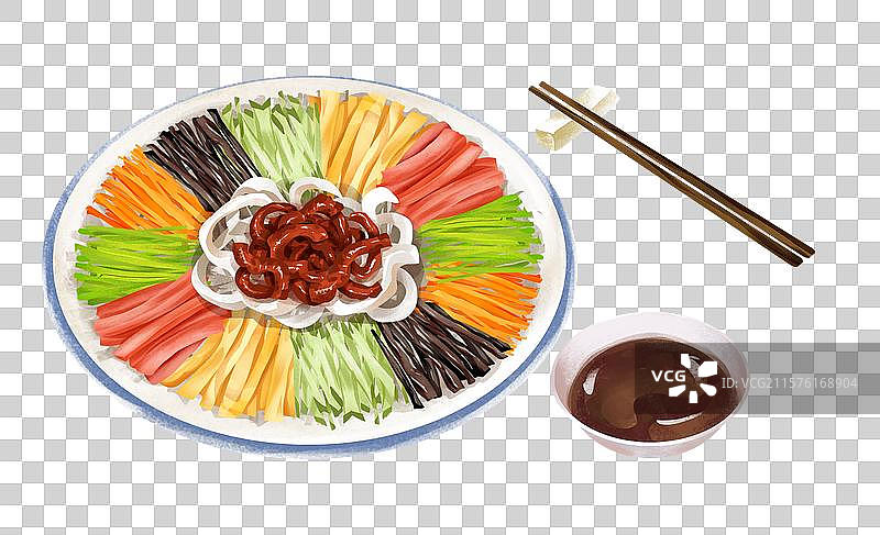 潍坊市 潍县辣皮 鲁菜 山东特色小吃美食图片素材
