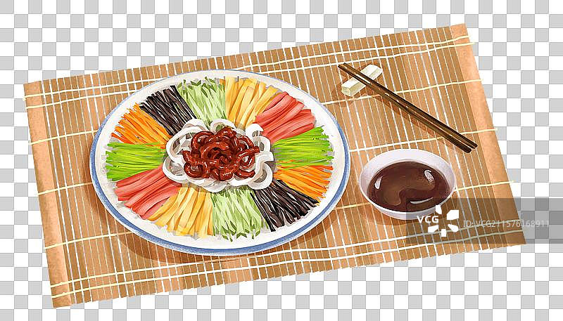 潍坊市 潍县辣皮 鲁菜 山东特色小吃美食图片素材