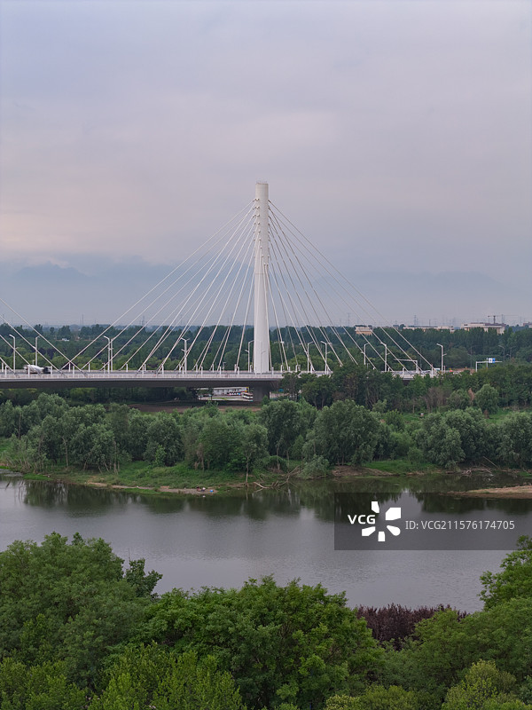 西安沣邑大桥航拍图片素材