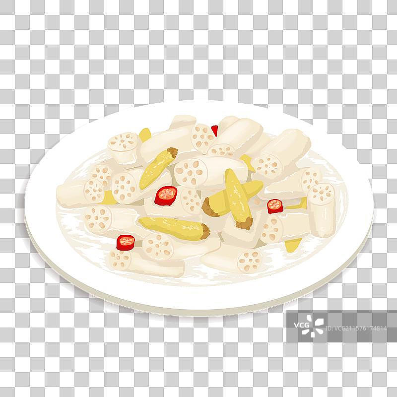 一盘美味的泡椒藕带湖北地方特产开味凉菜即食休闲食品图片素材