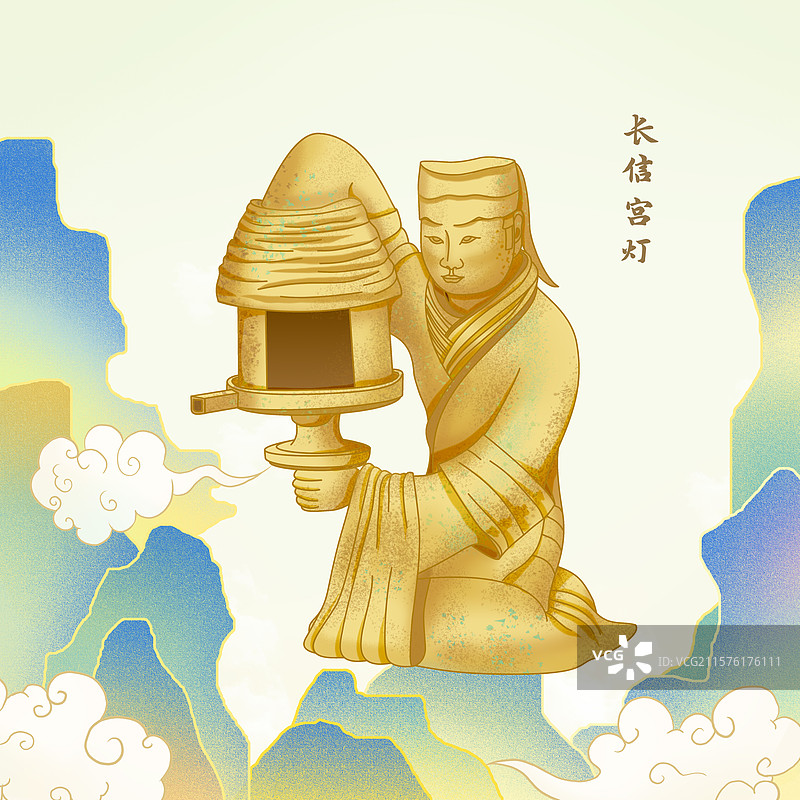 长信宫灯图片素材