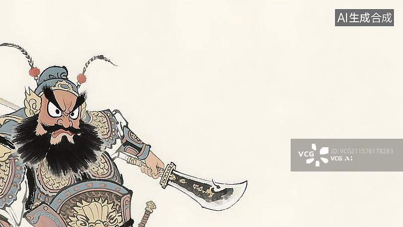 【AI数字艺术】水墨画居左图片素材