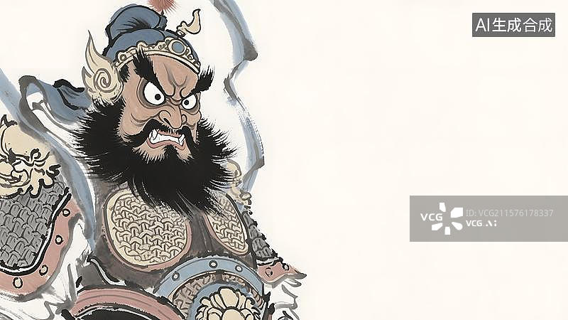 【AI数字艺术】水墨画居左图片素材