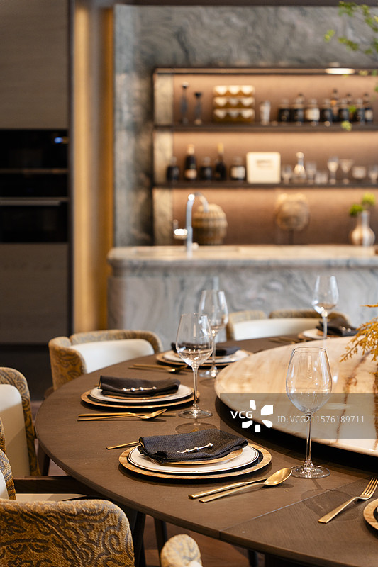 高档酒店餐厅餐具图片素材