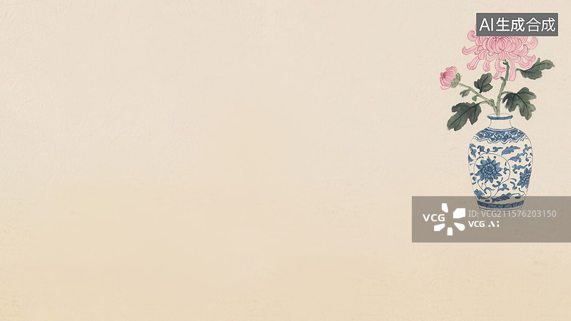 【AI数字艺术】水墨画右上图片素材