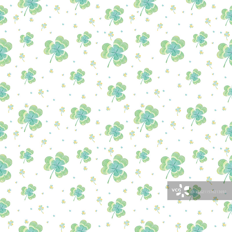 四叶草四方连续图片素材