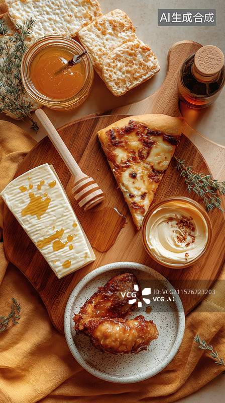 【AI数字艺术】蜂蜜与美食的盛宴图片素材