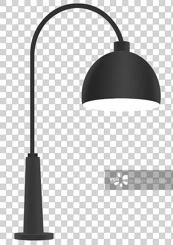 北欧风时尚简约简单台式台灯照明照亮光亮元素插画图片素材