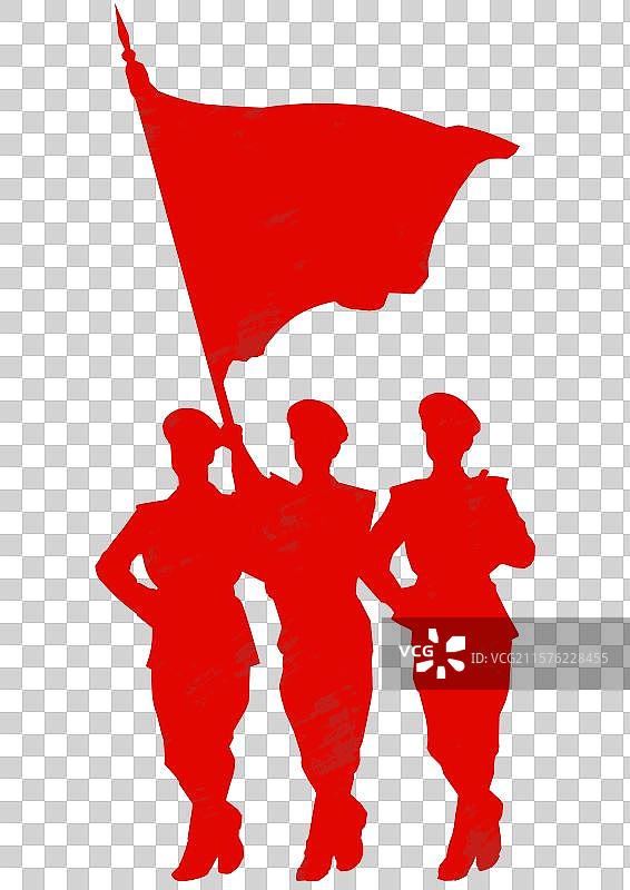 七一八一十一建党建军国庆节日军队剪影免抠元素图片素材