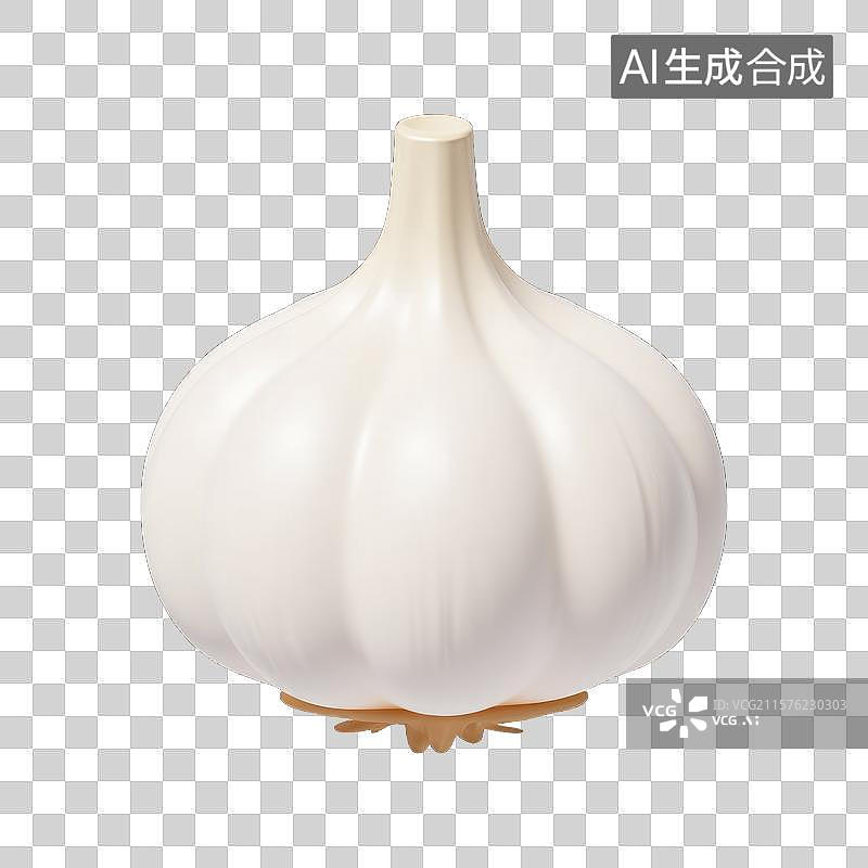 【AI数字艺术】新鲜大蒜球图片素材