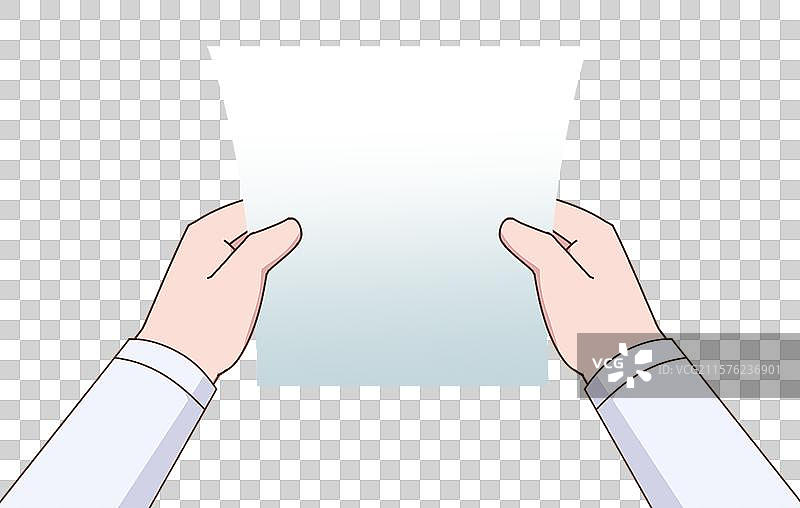 阅读文件看报空白页读书夜读资讯卡通插画图片素材