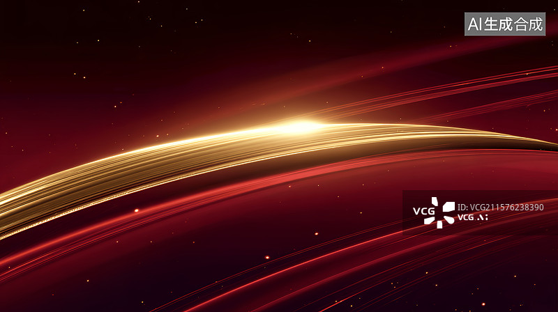 【AI数字艺术】公司企业年会请柬商务ppt模板红色背景图片素材