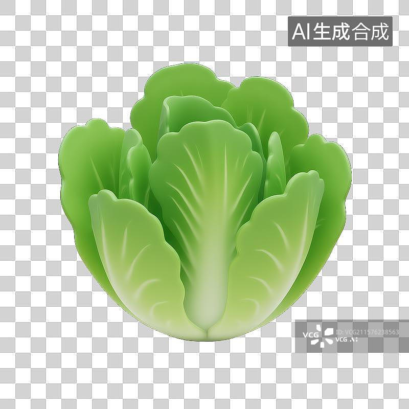 【AI数字艺术】新鲜绿色卷心菜大白菜图片素材