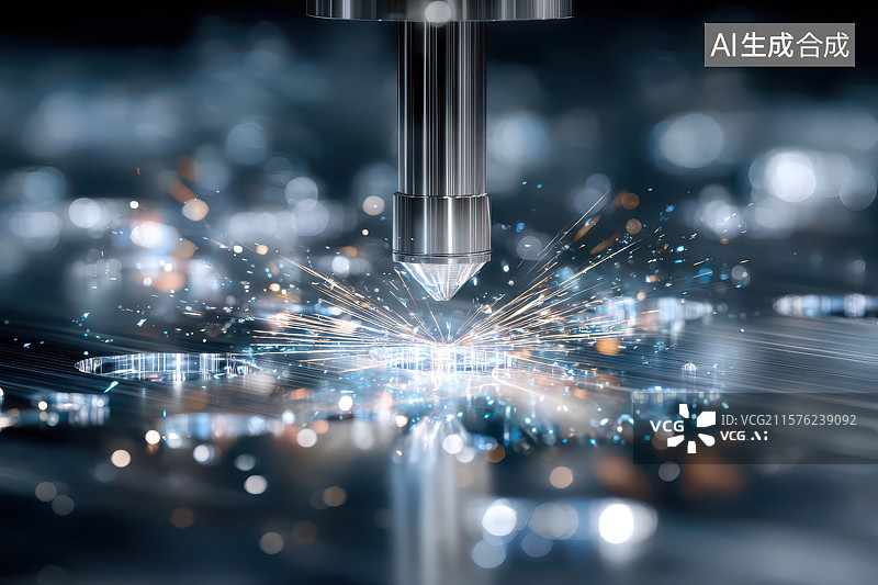 【AI数字艺术】精密芯片制造科技光刻图图片素材