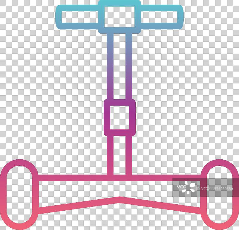 滑板车线性渐变设计图片素材