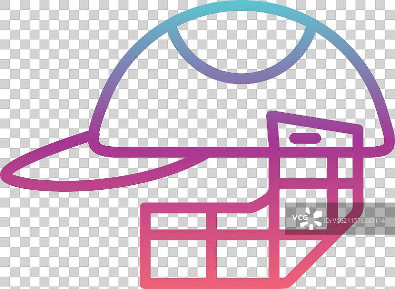 板球头盔线性渐变设计图片素材