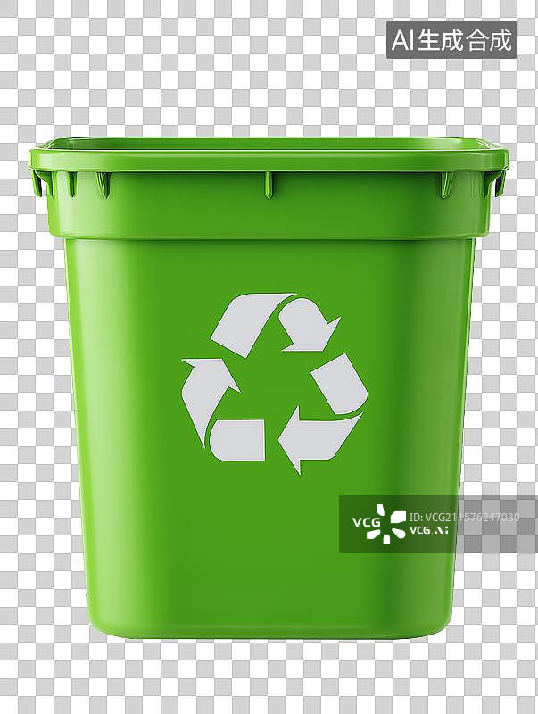【AI数字艺术】绿色环保垃圾桶图片素材