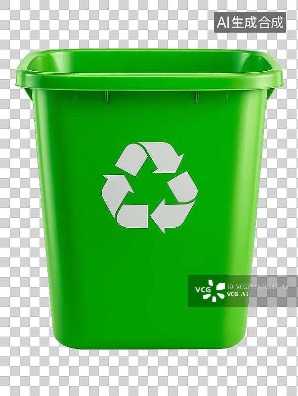 【AI数字艺术】绿色环保垃圾桶图片素材
