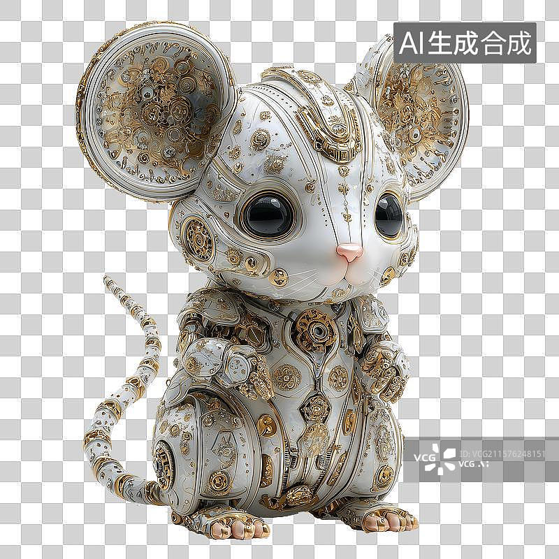 【AI数字艺术】老鼠机甲机器人图片素材