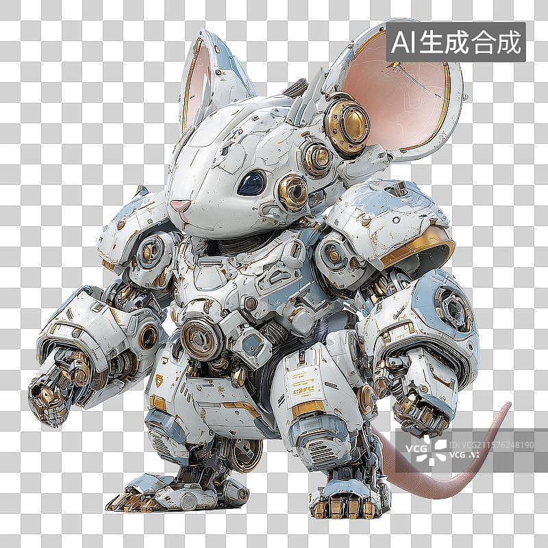 【AI数字艺术】老鼠机甲机器人图片素材