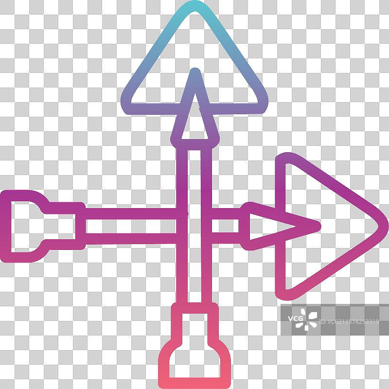 黑桃线性渐变设计图片素材