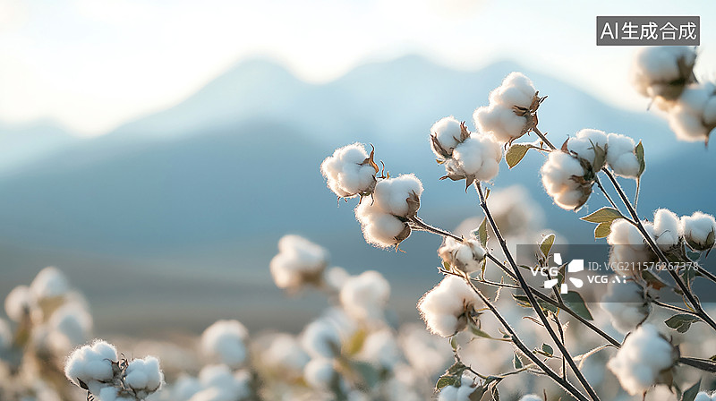 【AI数字艺术】新疆棉花种植地图片素材
