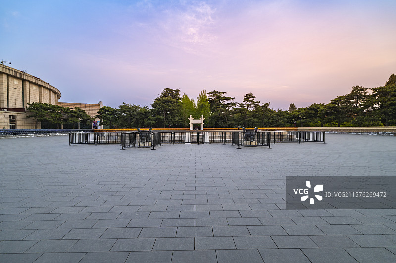 北京中山公园古建筑亭子长廊图片素材