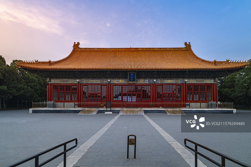 北京中山公园古建筑亭子长廊图片素材