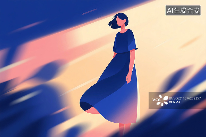 【AI数字艺术】一个女人的情感图片素材