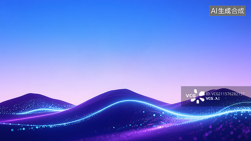 【AI数字艺术】蓝紫色科技感抽象背景图片素材